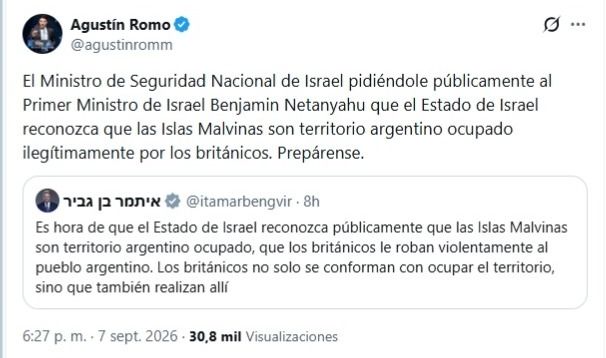 Agustín Romo sobre Malvinas
