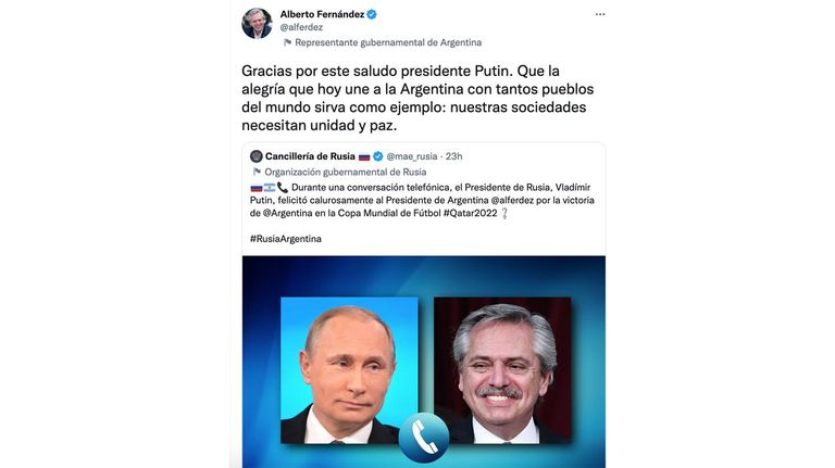 Mensajes a Fernández