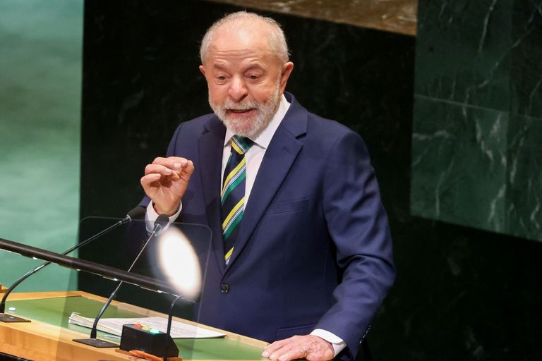 Luiz Inacio Lula da Silva during the United Nations General Assembly in September.