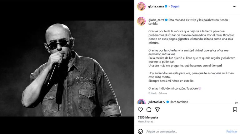 Repercusiones de famosos por la muerte del Indio Solari 05062026