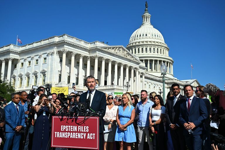 Epstein Abuse Survivors Join Lawmakers For News Conference On Capitol Hill