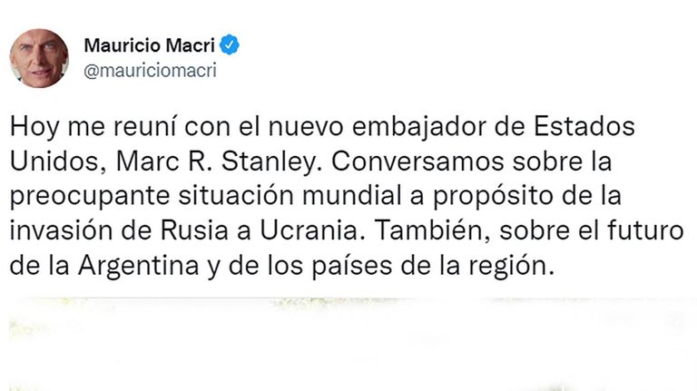 Mauricio Macri con el embajador de Estados Unidos 20220303