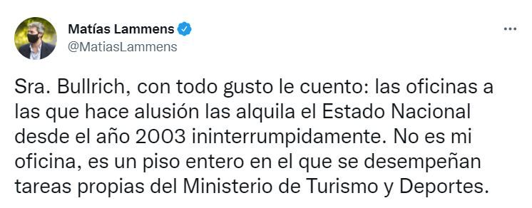 La respuesta de Lammens a Bullrich.