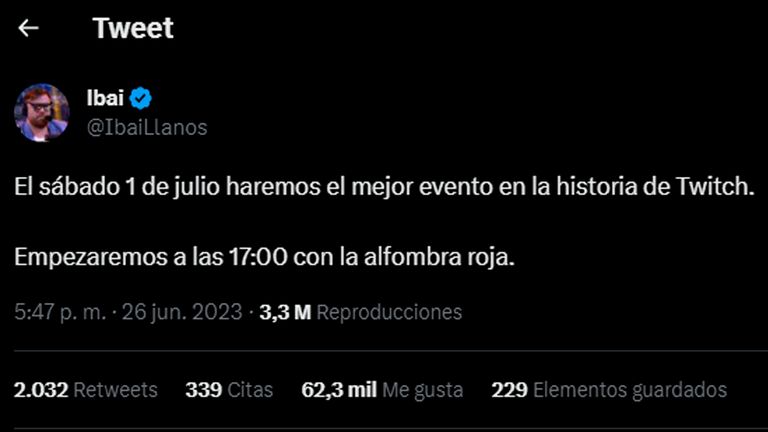 Cuenta regresiva para la Velada del Año de Ibai Llanos
