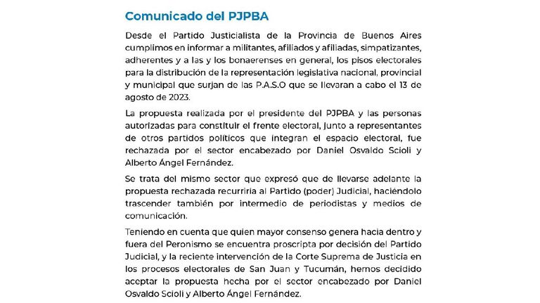 Comunicado PJ 20230614