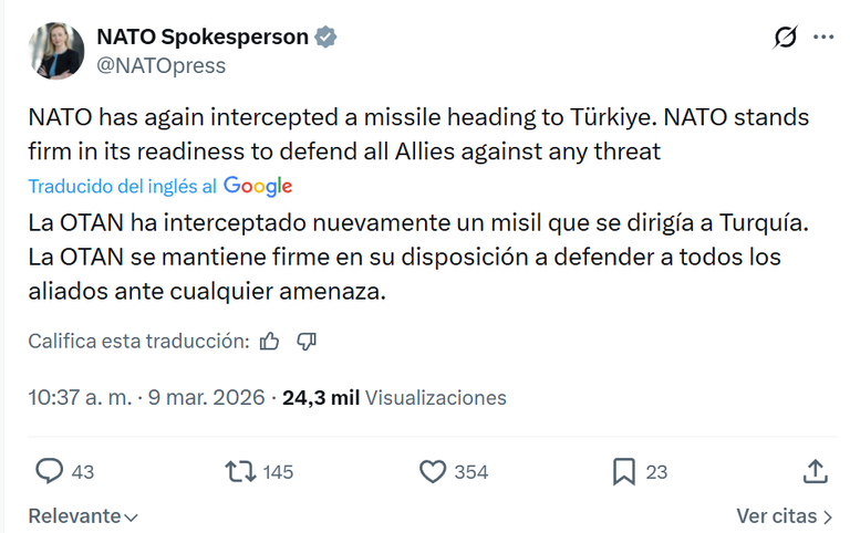 Tuit OTAN misil Turquía