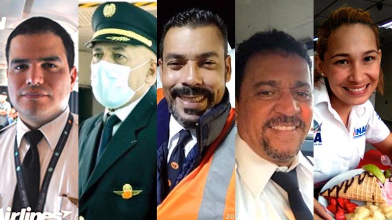 Tripulación del avión venezolano 20220615