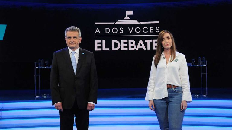 Debate candidatos a vicepresidente, el cruce Rossi y Villarruel 20231108