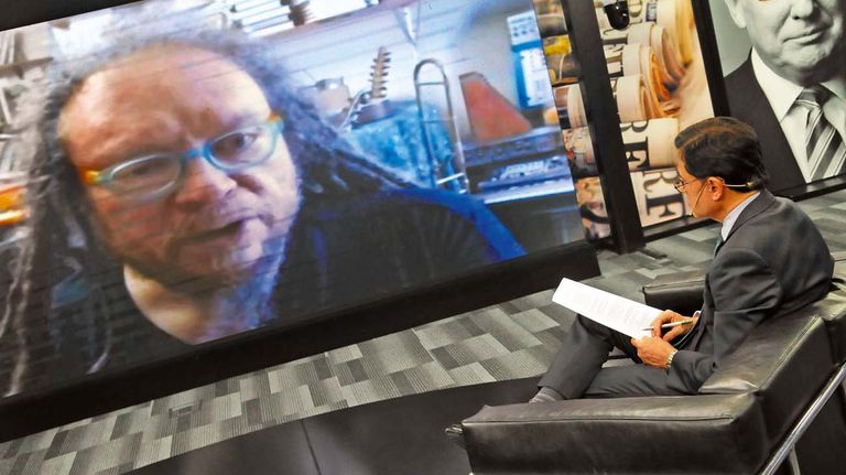 Jaron Lanier, en la entrevista con Jorge Fontevecchia.