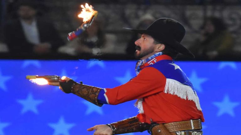 Rodeo organizado por la Embajada de USA, en La Rural