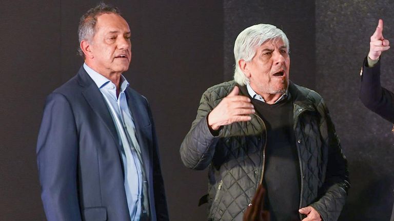 Hugo Moyano y Daniel Scioli