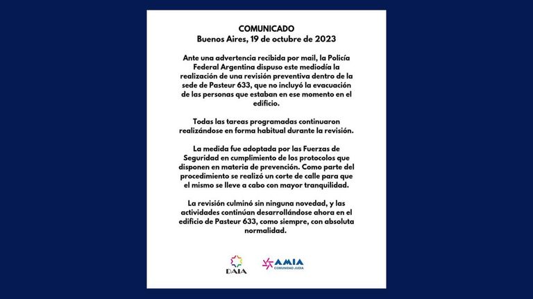 Comunicado AMIA
