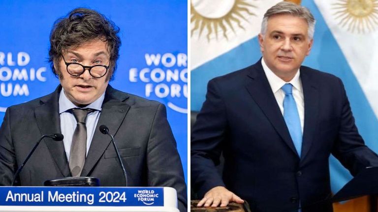 Javier Milei y Martín Llaryora 20240215