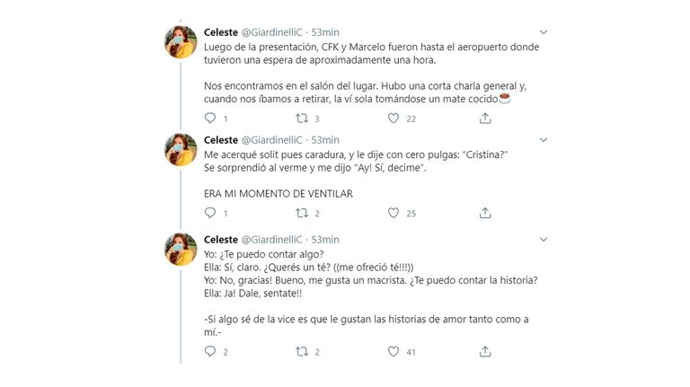 capturas la hija de Mempo Giardinelli y CFK 20200706