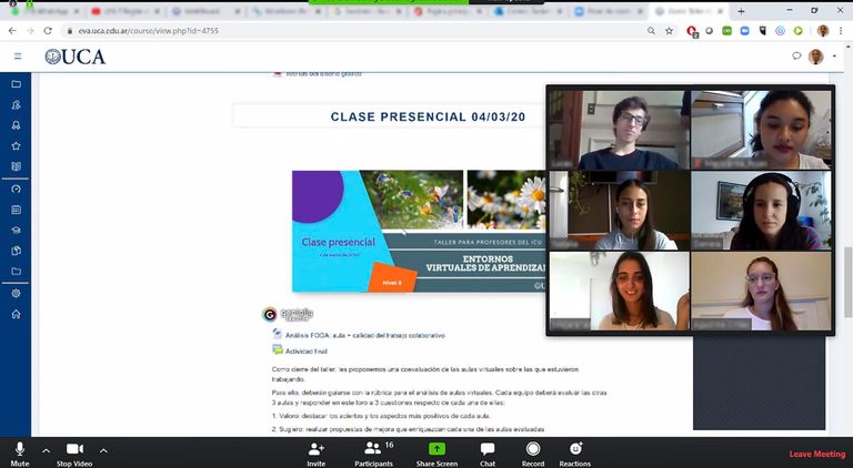 Clases a distancia de la UCA 20200401