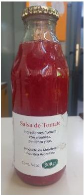 Salsa de Tomate de la ANMAT