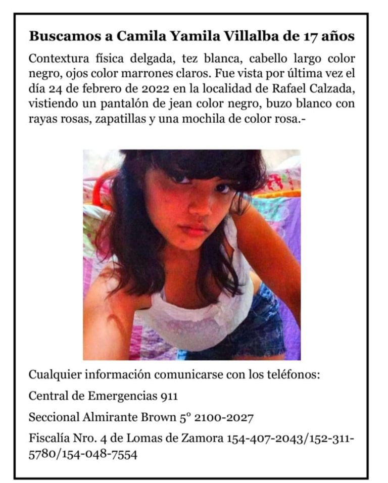 Búsqueda de Camila Villalba.