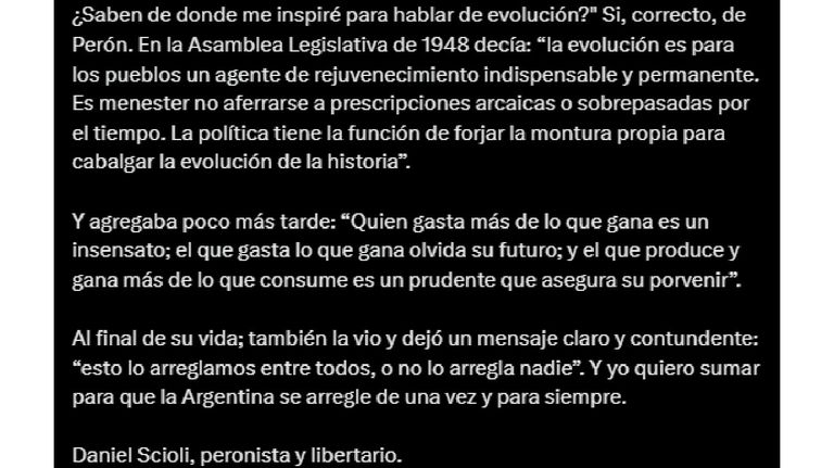 Daniel Scioli se defendió de las críticas 20240618