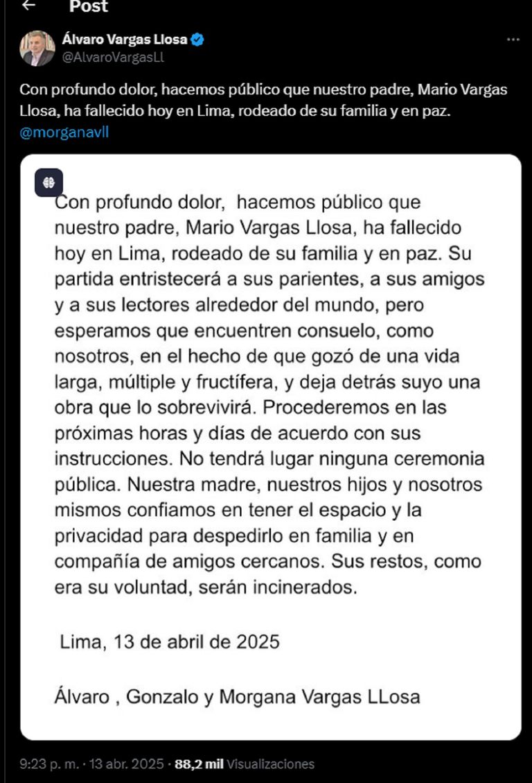 Mario Vargas Llosa