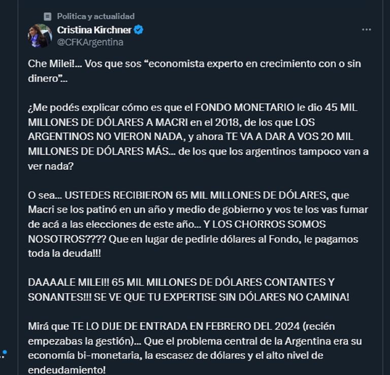 Cristina Kirchner