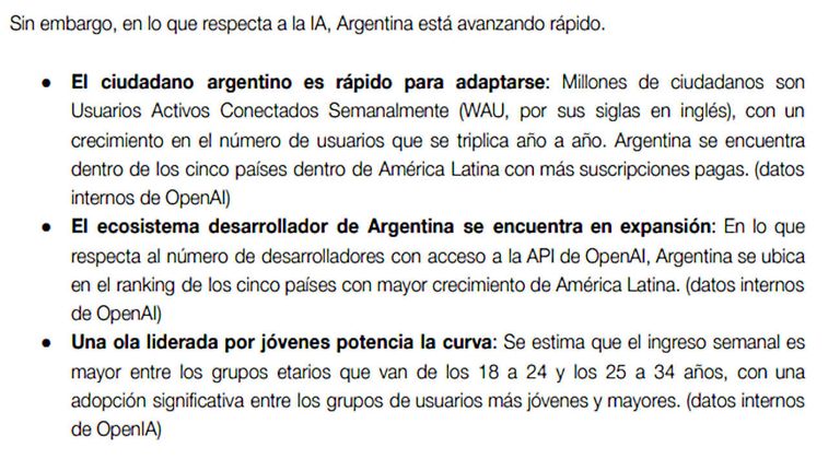 Informe de Open AI sobre Argentina 20251015