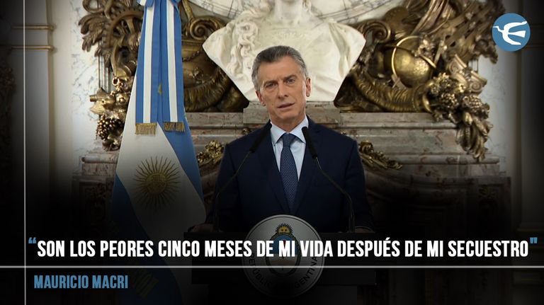 Macri durante su discurso.