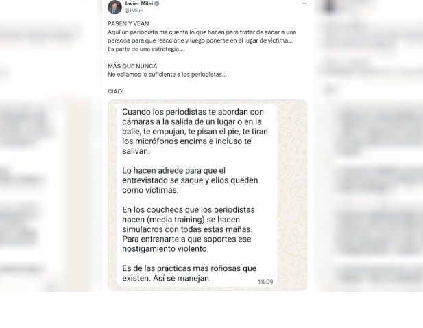 Otro ataque de Milei a la prensa