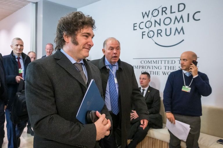 Javier Milei en Davos 20240117