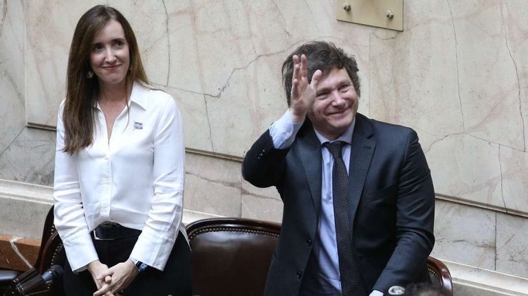 Victoria Villarruel y Javier Milei 20240313