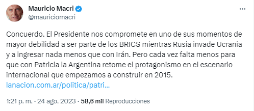 macri tuit brics