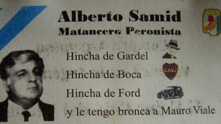 La tarjeta personal de Alberto Samid