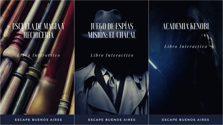 Las tres opciones de Escape Buenos Aires.