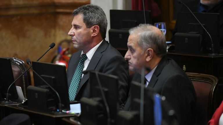 Sergio Uñac, en el Senado.