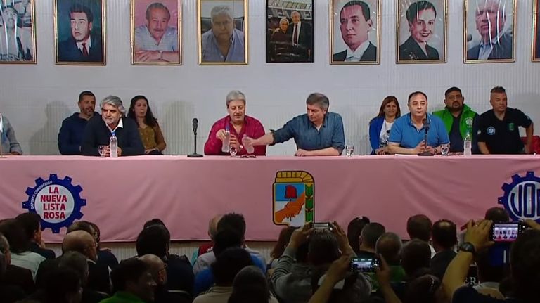 Máximo Kirchner encabezó un acto de la UOM en Avellaneda.