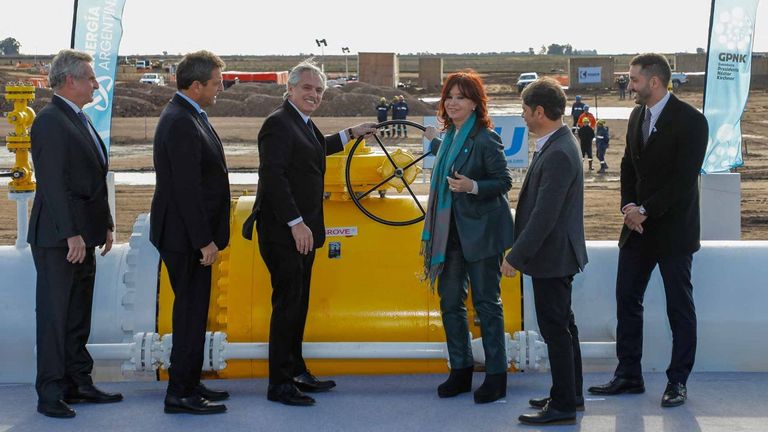Inauguración del Gasoducto