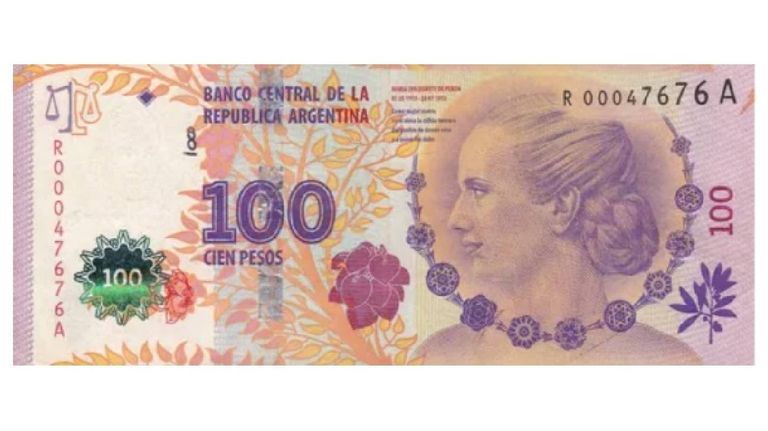 Billete evita 20220519