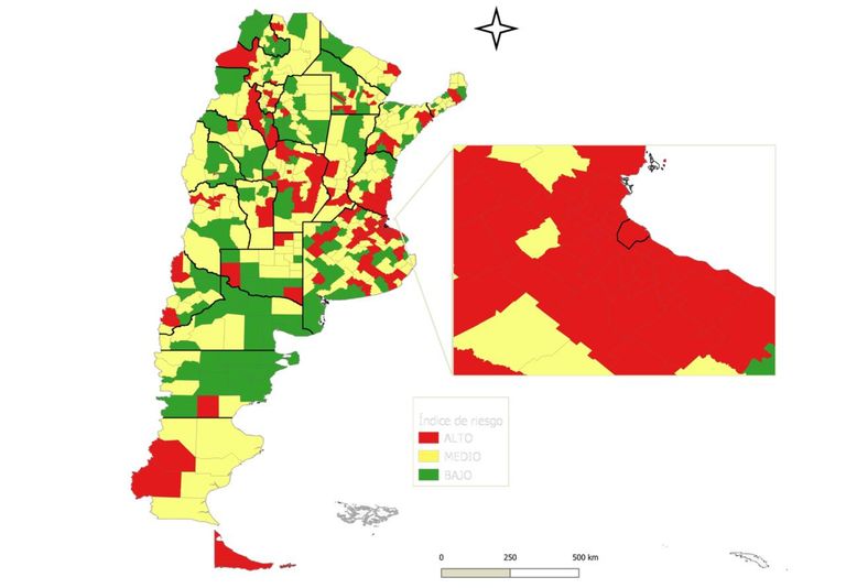 El mapa de los distritos con más riesgo epidemiológico