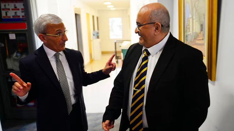 Carlos Nayi junto a Gustavo Nievas