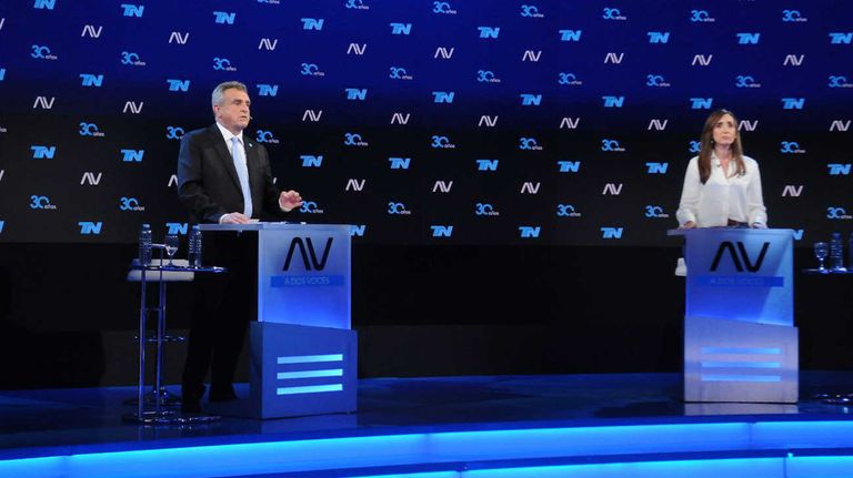 Debate candidatos a vicepresidente, el cruce Rossi y Villarruel 20231108
