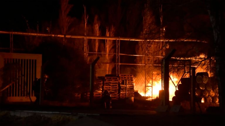 incendio en una fabrica de San Luis 20210906
