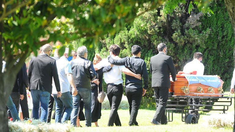 El entierro de Jorge Brito en Pilar.