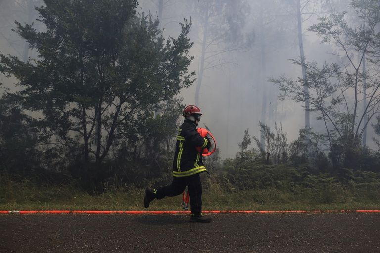 Incendios forestales causados por el calor en Francia