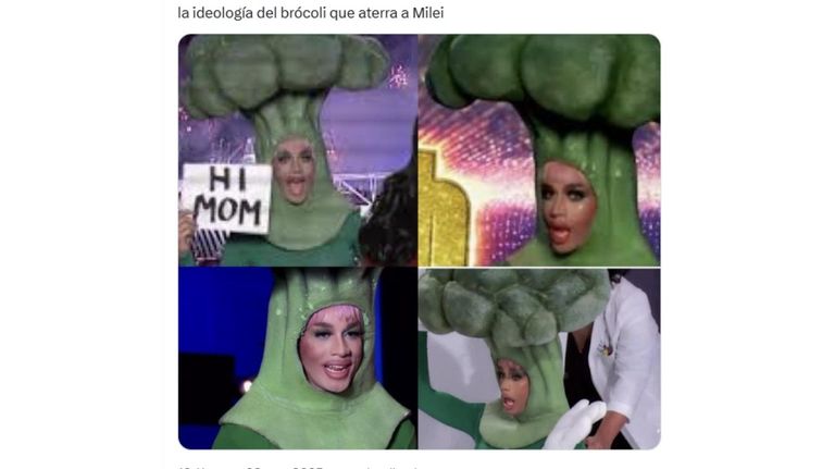 Meme del brócoli contra Milei