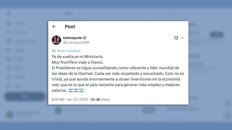 Posteo Luis Caputo 23012026
