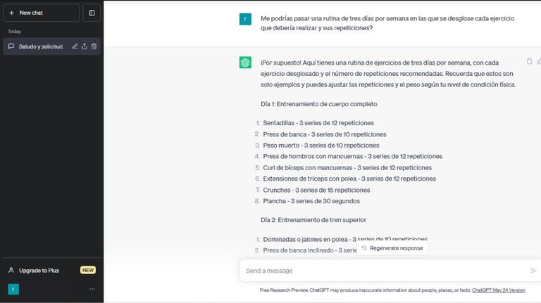 ChatGPT ejercicio