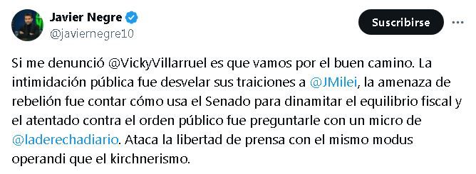 Tuit Javier Negre