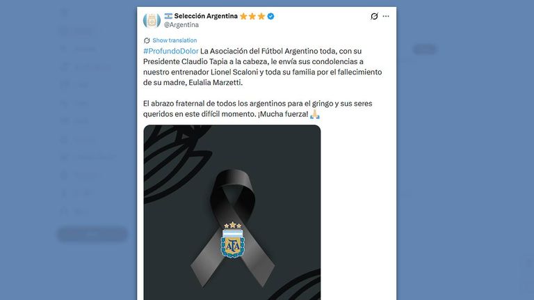 Posteo Selección Argentina