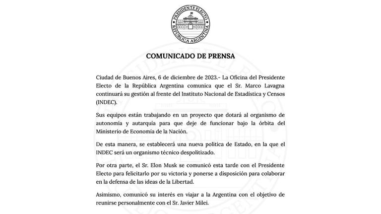 Comunicado LLA 20231206