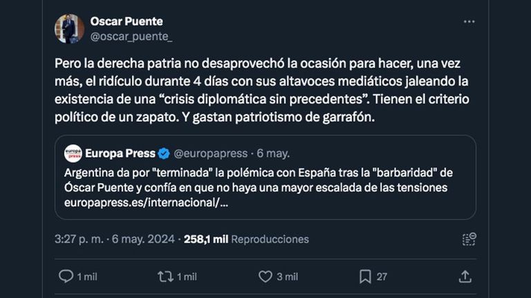Mensajes de Twitter