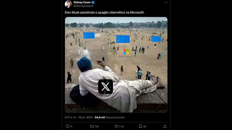 Memes por la falla de Microsoft